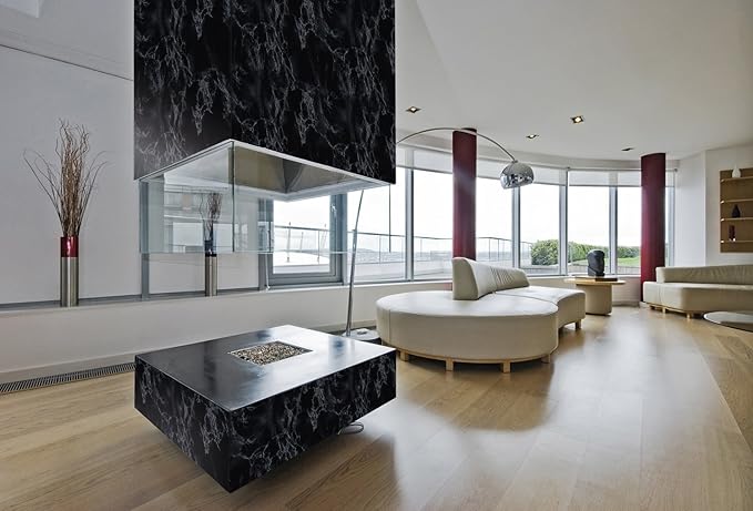 d-c-fix 346-8027 Decorative Self-Adhesive Film, Marble Black
