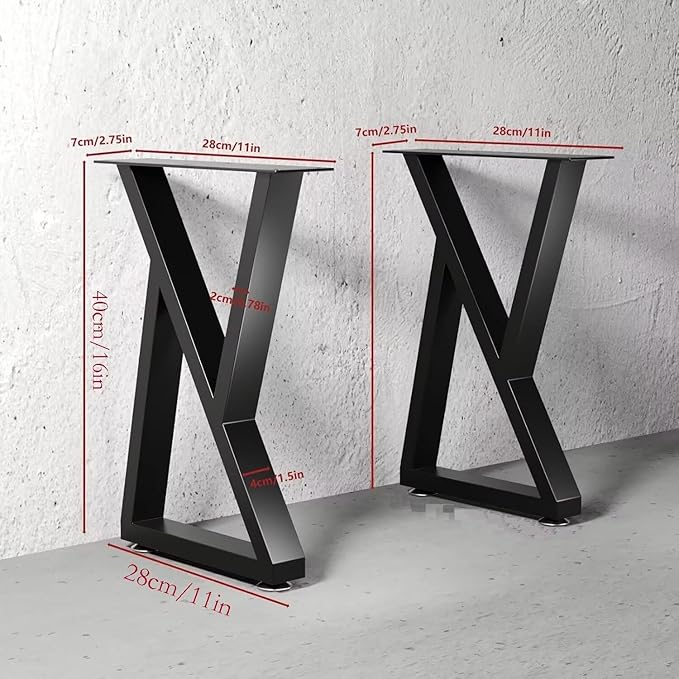 Table Legs 16 Inches, Triangle Type Glossy Bench Legs, DIY Coffee Table Legs
