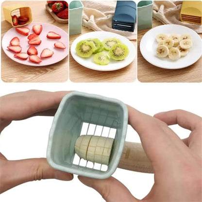 DASZERX® 3PCS Cup Fruit Slicer Set - Quick & Easy Strawberry, Banana, Egg, Mushroom & Salad Cutter - Portable Kitchen Gadget for Perfect Slices - Speedy & Efficient Slicing for Every Meal