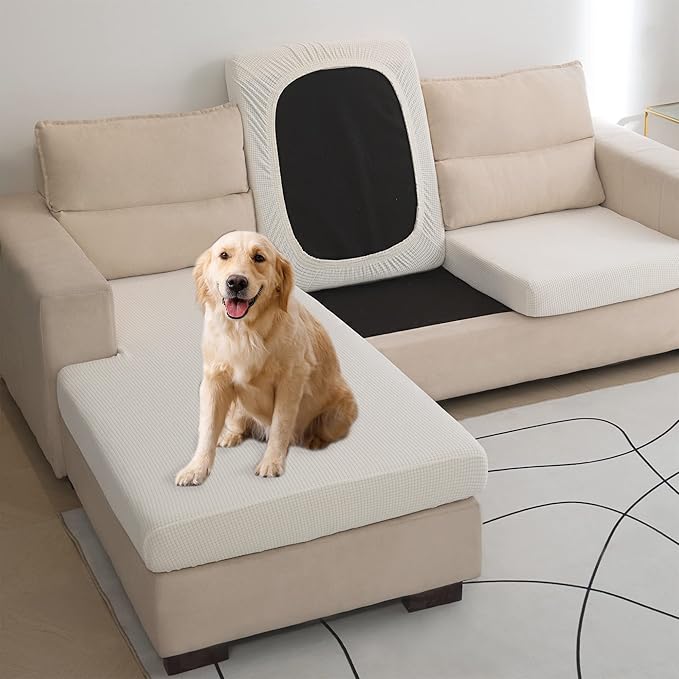Water Repellent Sectional Couch Covers L Shaped Sofa Cushion Covers, Stretch