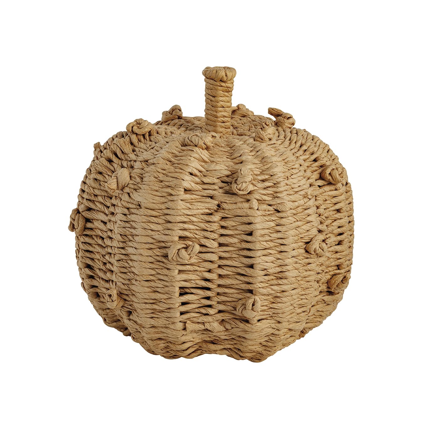 Mud Pie Thanksgiving Natural Woven Knot Pumpkin