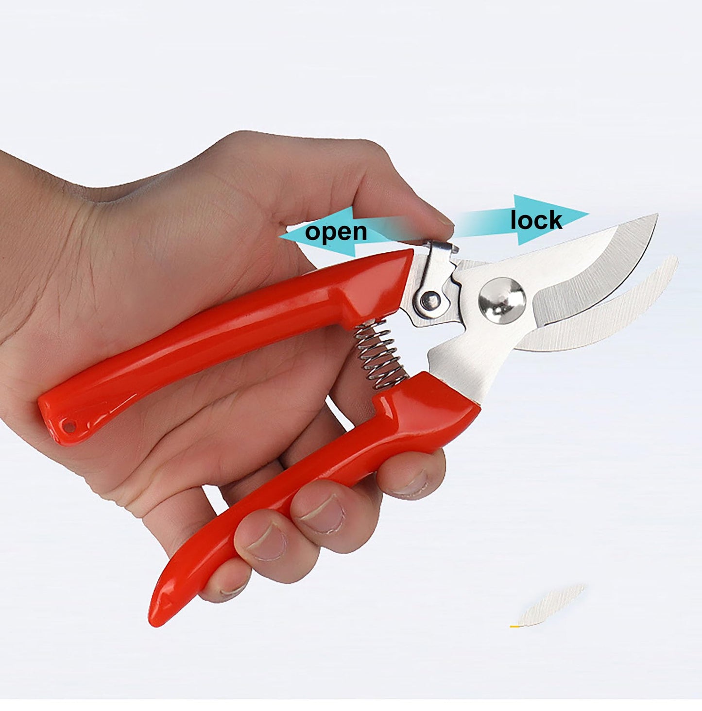 Garden Flower Shears Pruning Shears 6.9 inches Scissors Heavy Duty Plant Scissors for Cutting Flowers, Trimming Plants, Bonsai, Fruits Picking (Red Handle)