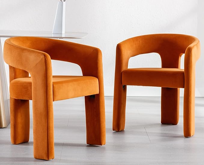 VESCASA Velvet Barrel Dining Chair