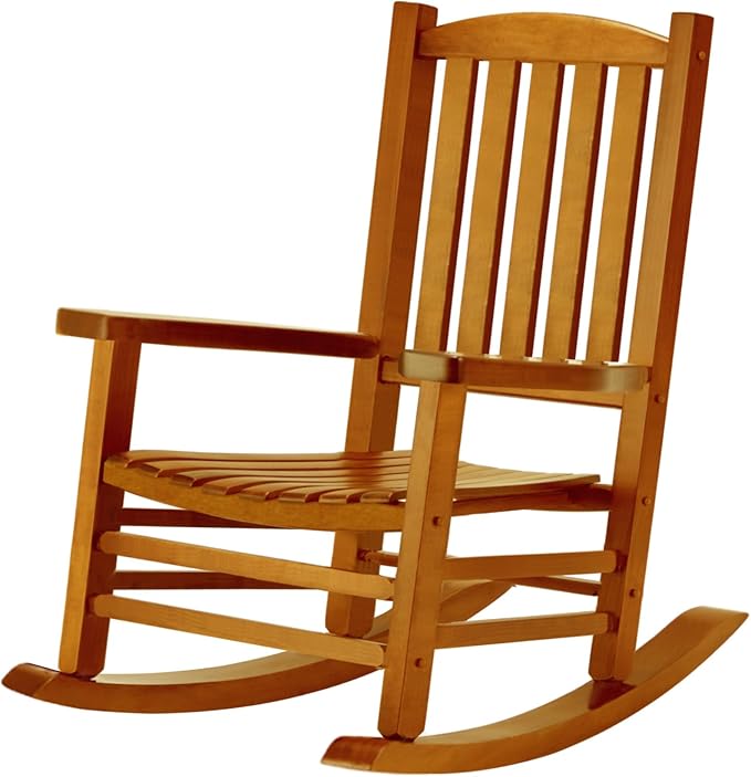 Hupmad Wooden Oversized Porch Rocker Chair