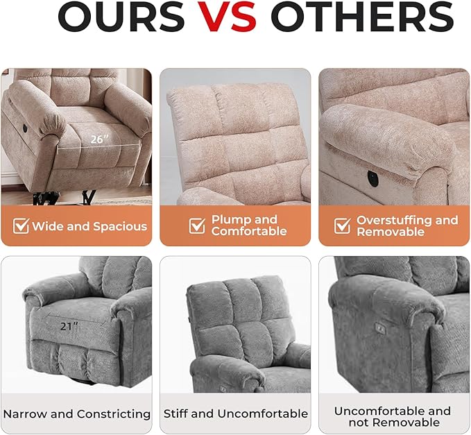 Oversized Power Lift Recliner Chair