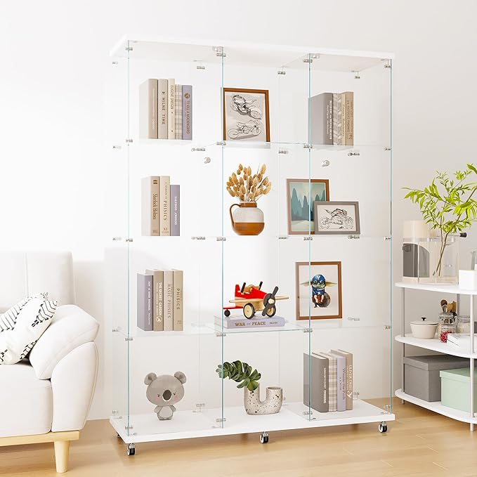 LFT HUIMEI2Y Glass Display Cabinet 12 Shelves