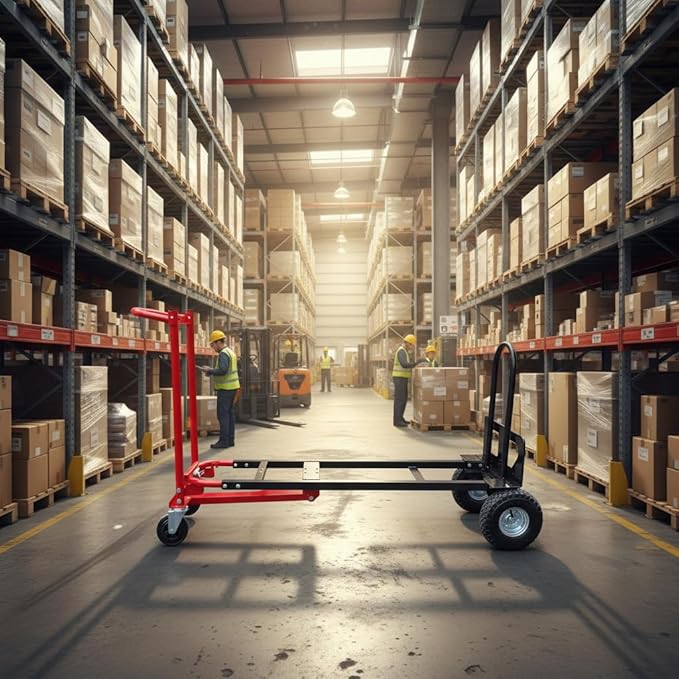 Red Convertible Hand Truck Dolly Cart