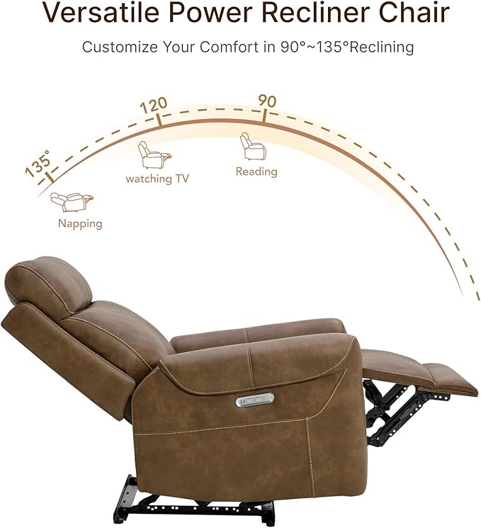 KISLOT Leather Recliner Chair Set of 2, Wall Hugger RV Recliners