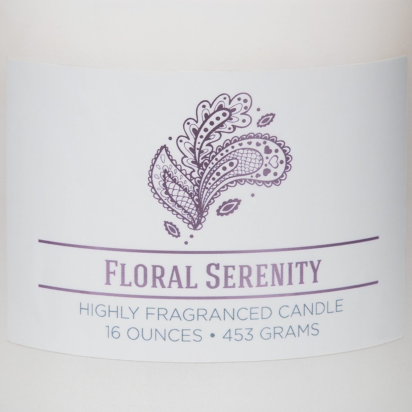 Carolina Floral Serenity Scented Candle, 16 oz Wellness Relaxing Aromatherapy Candle, 2 Wick White Jar Soy Blend Wax, Candles for Home, 60H Burn - Made in The USA