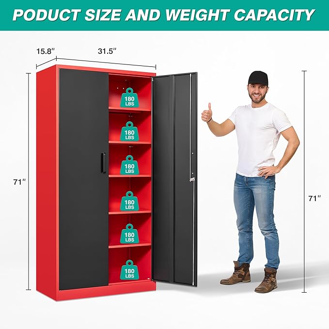6 Tier Garage Storage Cabinet