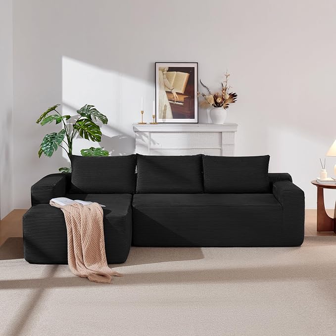 97" Cloud Sectional Couch, Modern Modular Sectional Sofa