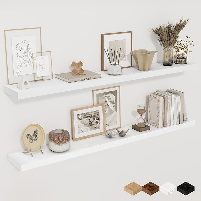 Fun Memories White Floating Shelves
