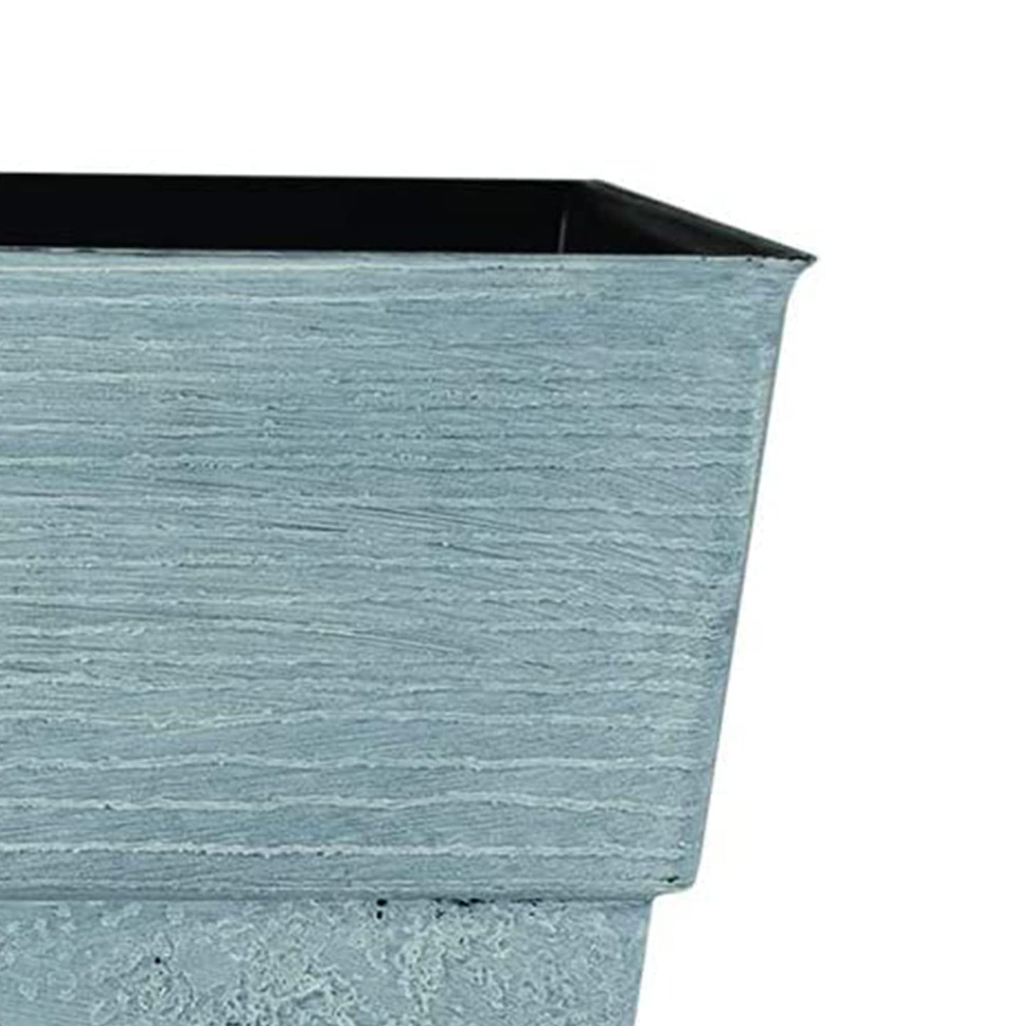 The HC Companies 18 Inch Avino Tall Square Planter - Decorative Indoor Outdoor Plant Pot for Front Porch, Deck, Patio and Home, Oxidized Black