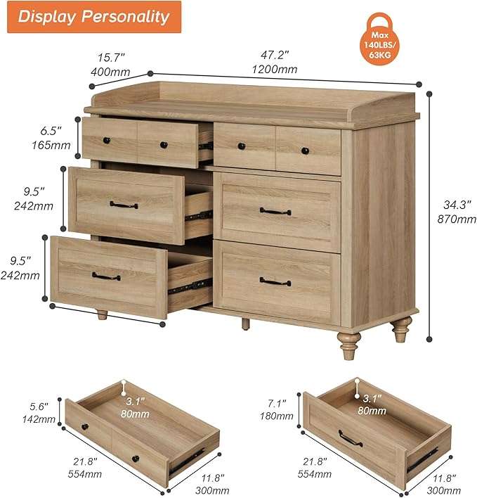 WAMPAT Dresser for Bedroom