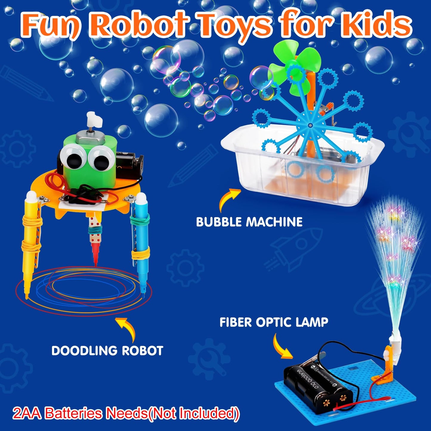 STEM Robotics Kit 6 Set Science Experiments Project Activities Toys for Kids 4-8 8-12 Engineering Building Electronic Motor Robot Kid Craft Boy Girl 5 6 7 8 9 10 12 Year Old Outdoor Toy