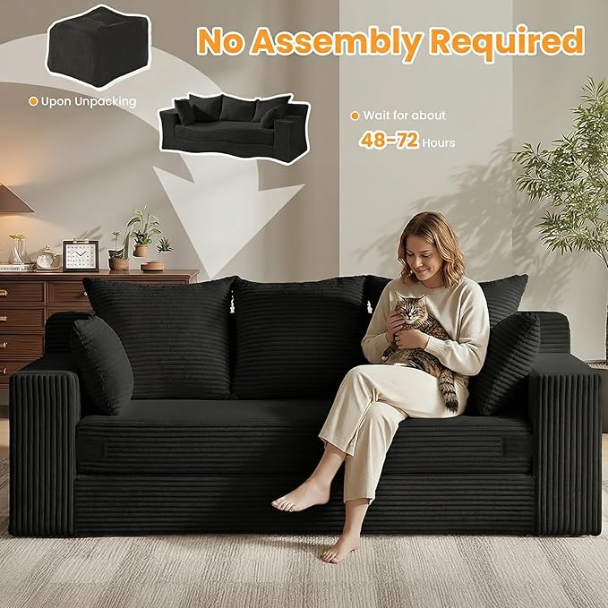 Convertible Sofa Bed, Pull Out 3 Seater Sleeper Sofa