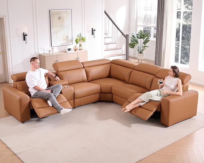 AMERLIFE Power Recliner Sectional Sofa
