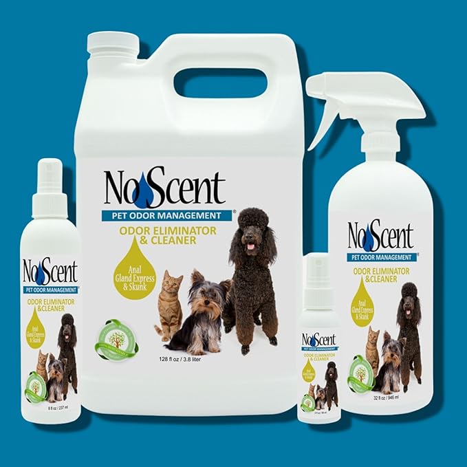 No Scent Anal Gland Express & Skunk Spray Pet Fur Cleaner for Dogs & Cats (32 Fl Oz / 946 mL)