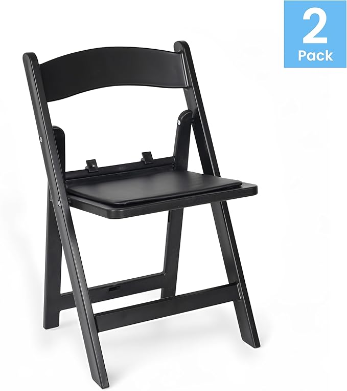 Flash Furniture Hercules Set of 2 Kids Black Resin Folding Chairs