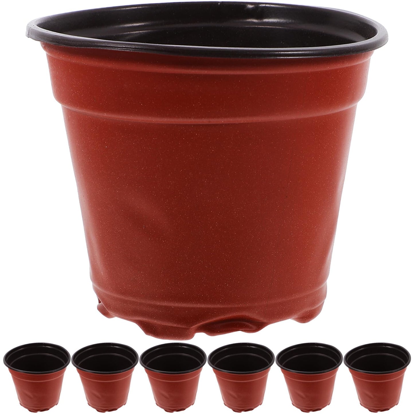 Homoyoyo 100pcs Plastic Plant Nursery Pots with Nutrient Cups Dual-Color Seedling Planter for Strawberry Cuttings and Flower Propagation Gardening Supplies