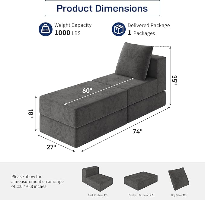 Living&Giving Cloud Sectional Couch
