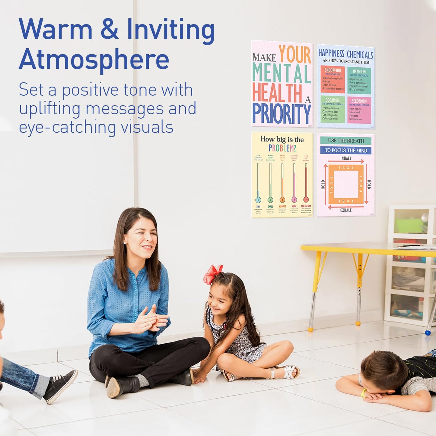 S&O Mental Health Posters for Office & School - Therapy Office Decor - Counseling and Awareness Wall Art Decorations - Growth Mindset Inspirational Quotes - Classroom Academy Counselor Supplies - 10PC