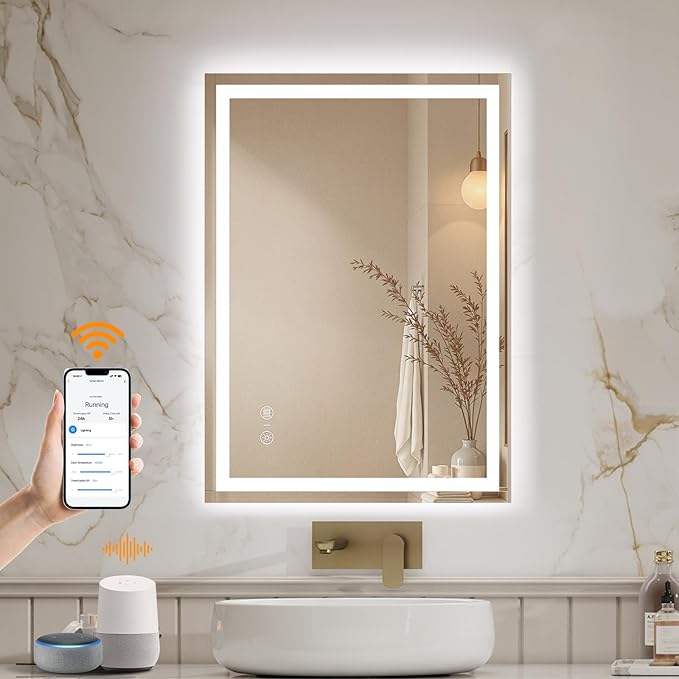 ENZE 20" x 28" Smart LED Bathroom Mirror