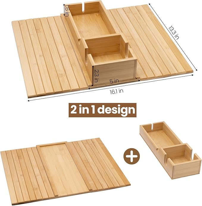 Bamboo Sofa Armrest Tray