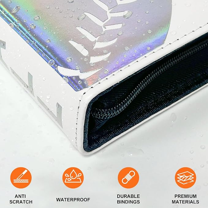 1080 Pockets Custom Card Binder, DIY Anime Sports Cover Design, Portable Waterproof Storage Album with Removable Sleeves for Baseball Football Soccer One Piece Cards Collectors