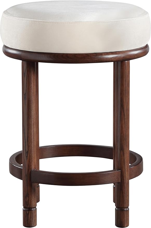 Meridian Furniture 978Cream-C Monette Collection Art Deco Counter Stool