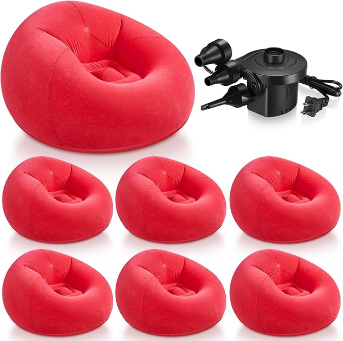 Realspring 6 9 12 Pcs Inflatable Bean Bag Chairs