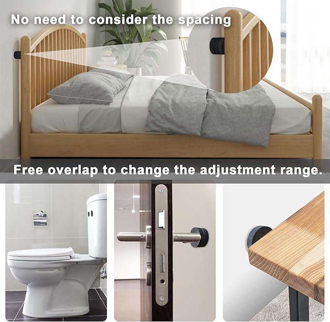 Krisler Headboard Stoppers, Soft Bed Stabilizer Against Wall, Self Adhesive
