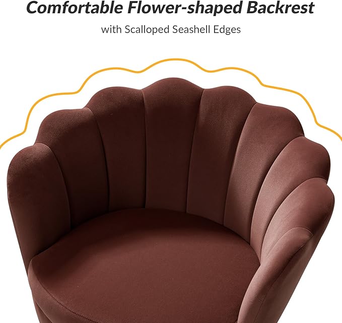 HULALA HOME Modern Velvet Accent Chair
