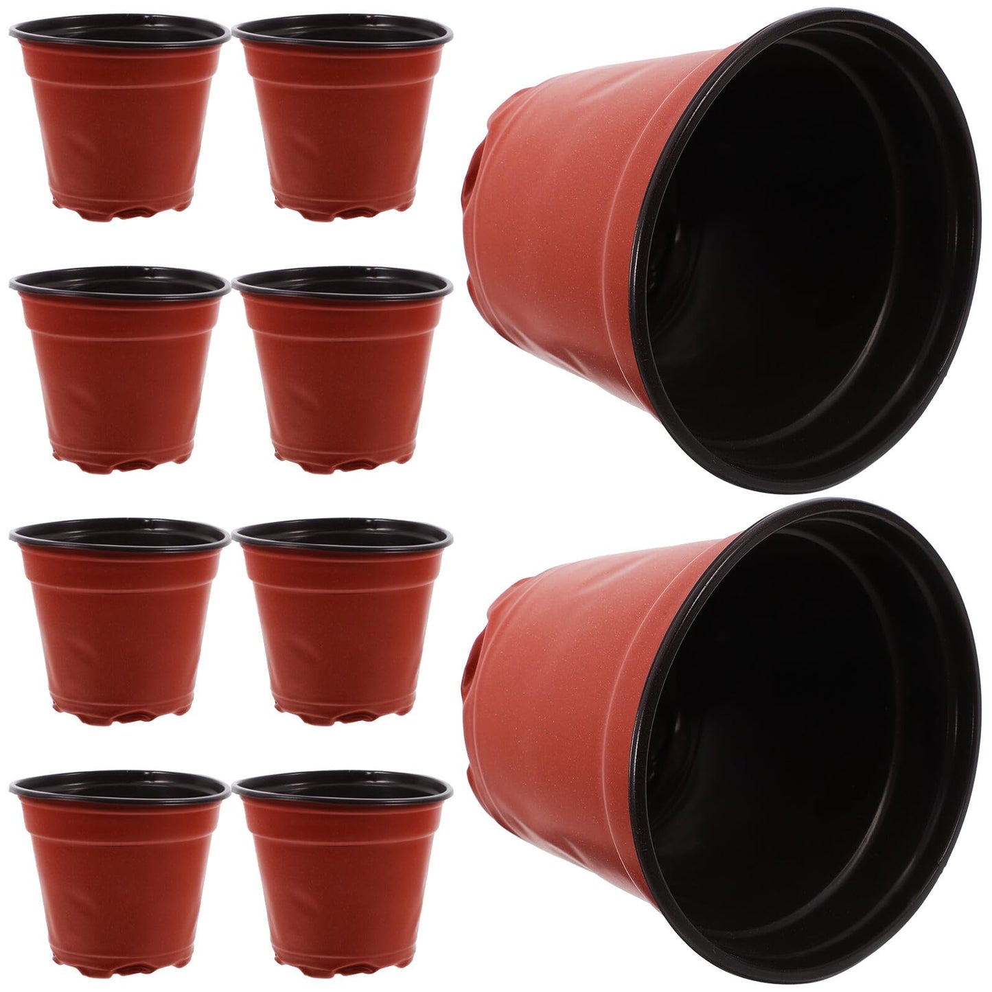 Kisangel 100pcs Plastic Strawberry Nursery Cups Germination Seedling Pots with Drainage for Garden Propagation and Indoor Outdoor Plant Growing