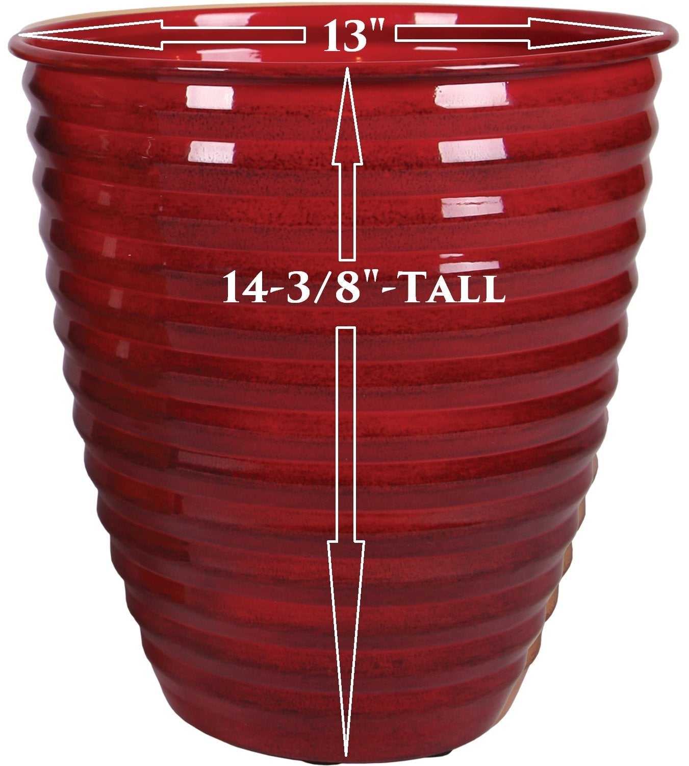 Robert Allen MPT01978 Avondale Classic Flower Pot, 14", Autumn Blaze