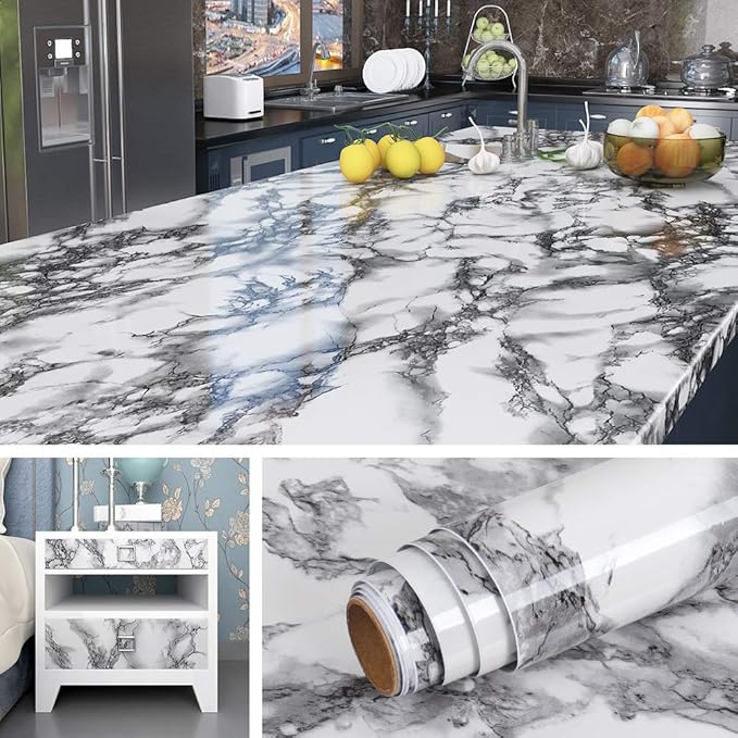 Livelynine 36x197 Wide Grey Contact Paper