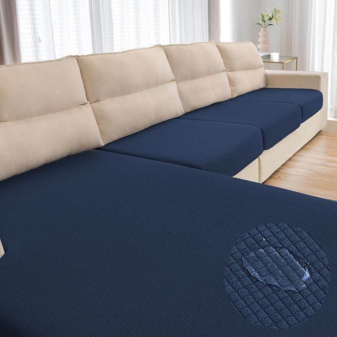 Water Repellent Couch Cushion Cover 3 Pieces Sofa Seat Cushion Covers, Stretch