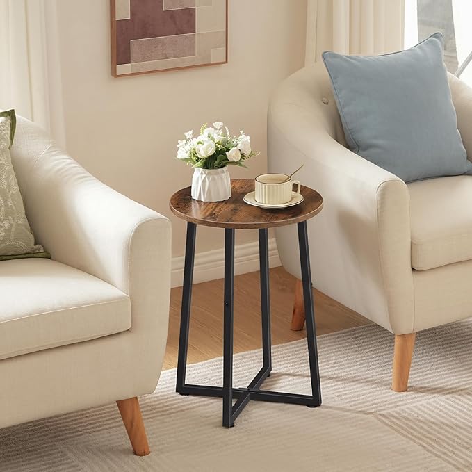 HOOBRO Side Tables Set of 2, Round End Accent Tables