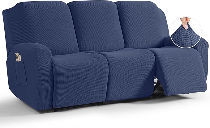 TAOCOCO Recliner Sofa Covers 8-Pieces Stretch Large Couch Covers