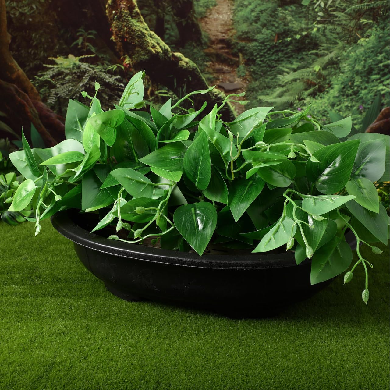 ERINGOGO 6 PCS Bonsai Training Pots, 15'' Oval Bonsai Planter Pot with Drainage Hole, Plastic Large Deep Flower Pot Plants Growing Pots for Nursery, Garden, Balcony