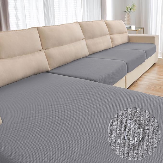 Water Repellent Couch Cushion Cover 3 Pieces Sofa Seat Cushion Covers, Stretch