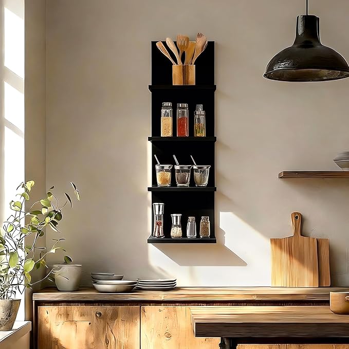 Homaterial Wall Shelves 4 Tier, Simple Vertical Corner Shelf
