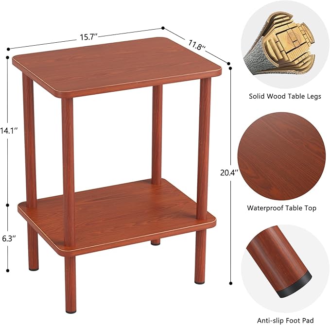 Apicizon 2 Tier End Table, Small Side Table