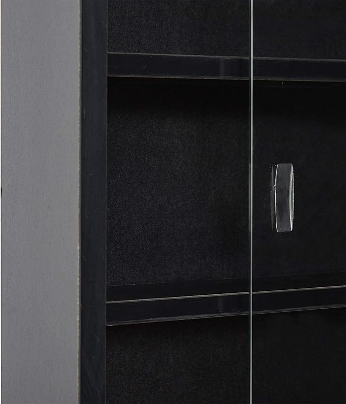 HOMCOM 5-Tier Display Cabinet, Glass Door Cabinet