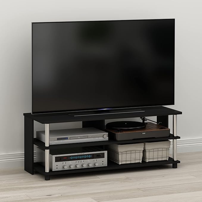Furinno Sully TV Stand, 3-Tier Rectangular Entertainment Center