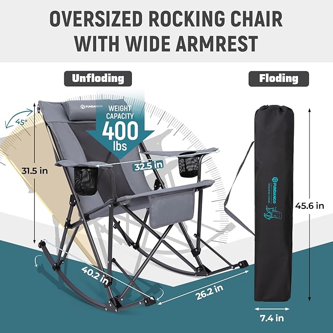 FUNDANGO Oversized Rocking Camping Chair