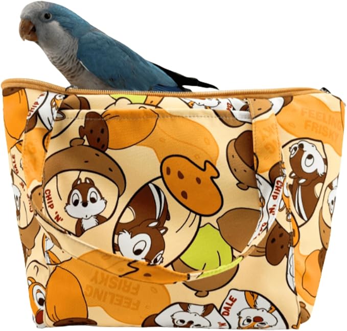 Warm Bird Carrier Bag for Winter Shoulder/Hand Bag Outdoor Portable Travel Carrier with Air Holes for Parakeets Lovebirds Conures Quarkes Caique (Yellow,Medium)