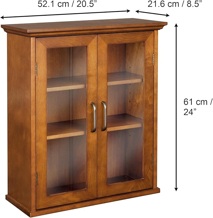 Teamson Home Avery Wooden Over The Toilet Bathroom Removable Wall Medicine