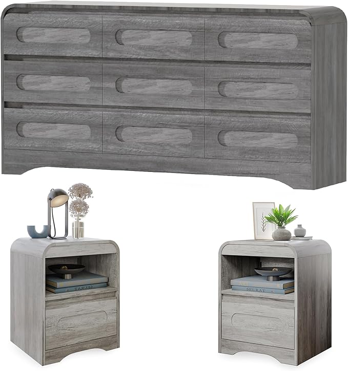 9 Drawer Dresser and Nightstand Sets