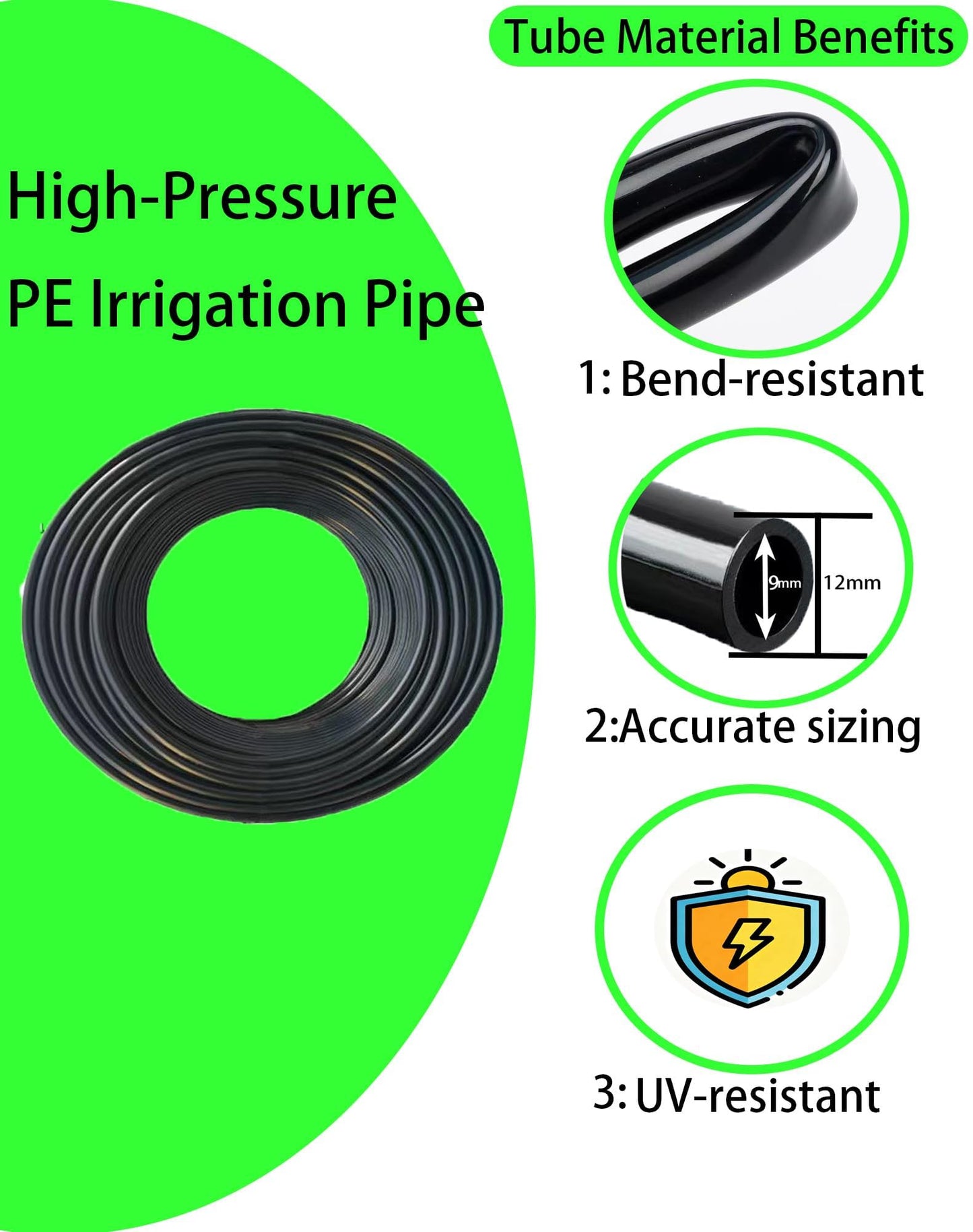 Drip Irrigation System,Automatic Garden Watering System, 360 Adjustable Mist Sprayer Nozzle, High Volume Water Flow Rotating Sprinkler Head for Garden,Patio,Potted Plants, Fine Misting to Jet Spray